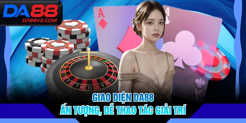 Giao diện DA88 ấn tượng, dễ thao tác giải trí